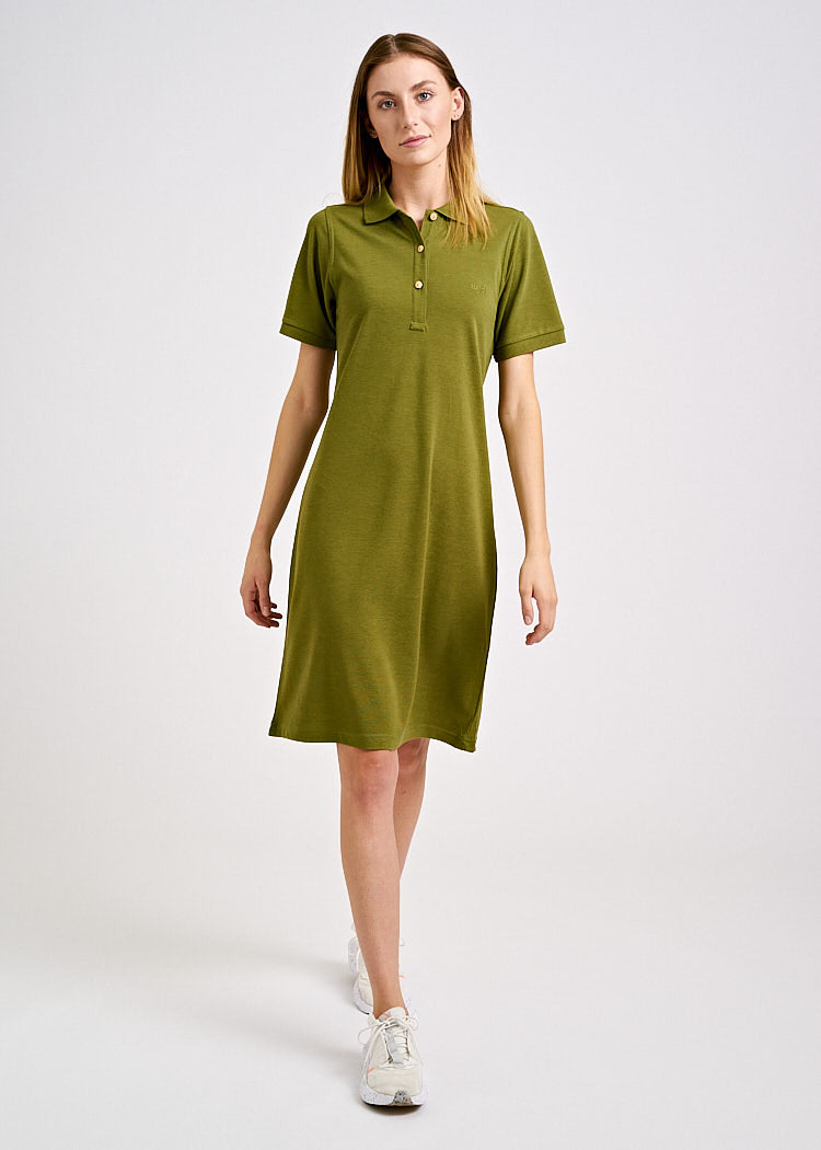 LADIES POLO DRESS OLIVE