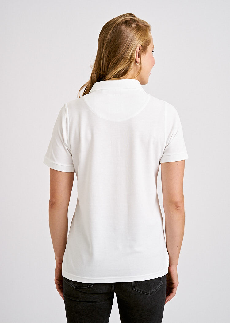 LADIES POLO SHIRT BRIGHT WHITE