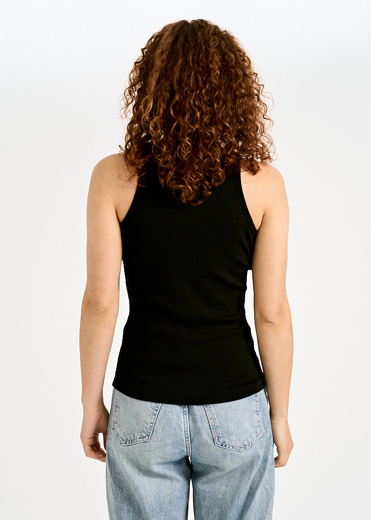 WOMEN'S RIPPED TANK TOP IRENE BLACK