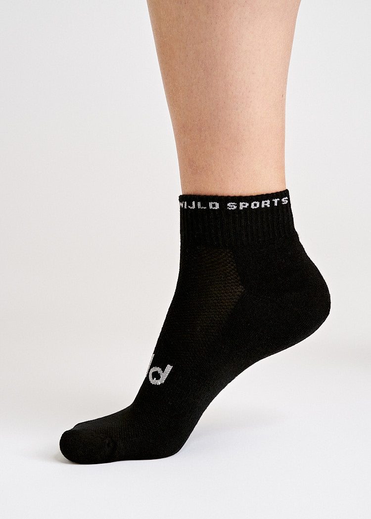 WOODSOCKS® HALBHOHE SPORTSOCKEN BLACK