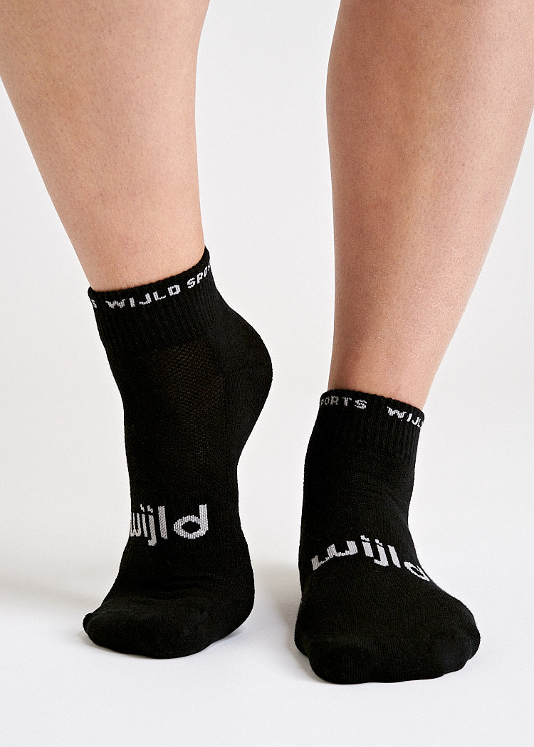 WOODSOCKS® HALBHOHE SPORTSOCKEN BLACK
