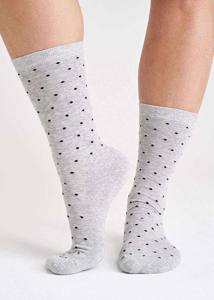 WOODSOCKS® WITH DOTS LIGHT GRAY