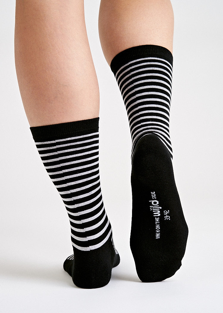 SOCKEN MIT STREIFEN BLACK