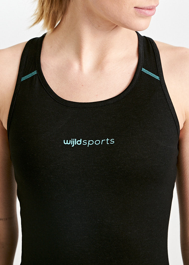 DAMEN SPORTSHIRT TOP MARGA BLACK BLUE