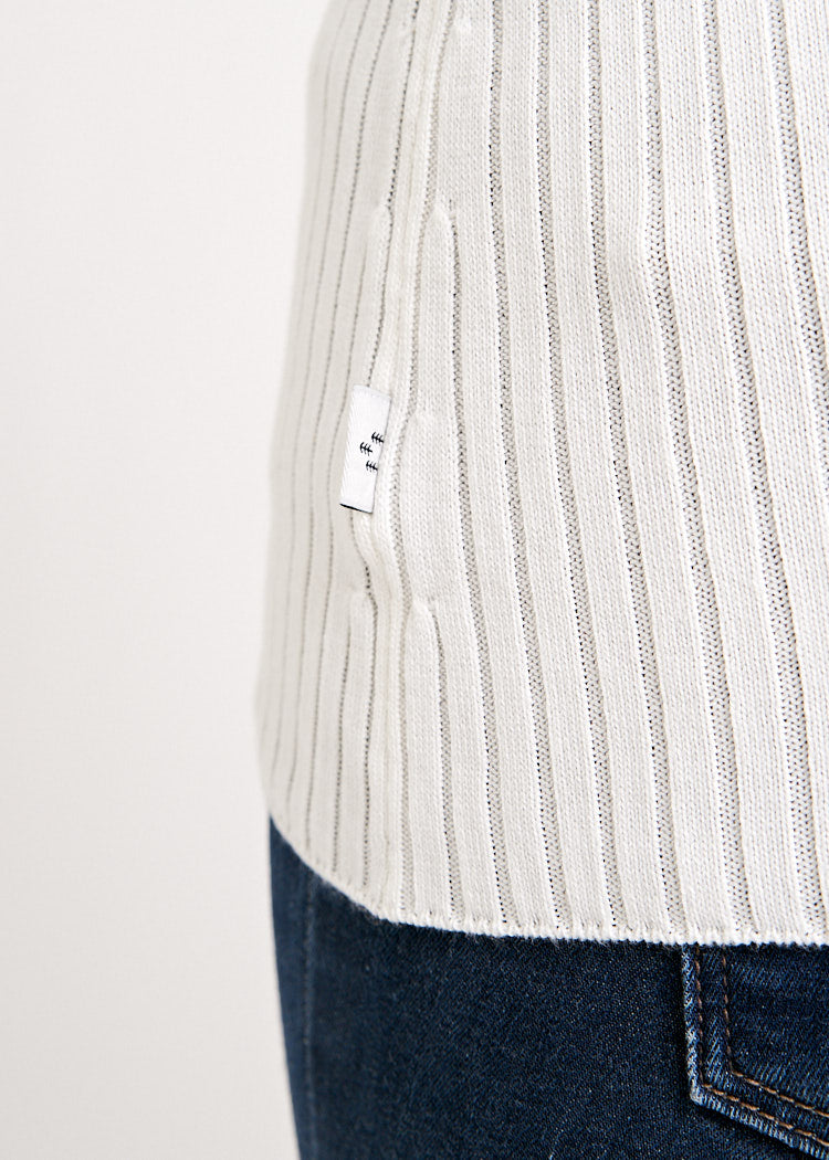 DAMEN ROLLKRAGEN STRICKPULLOVER IVORY