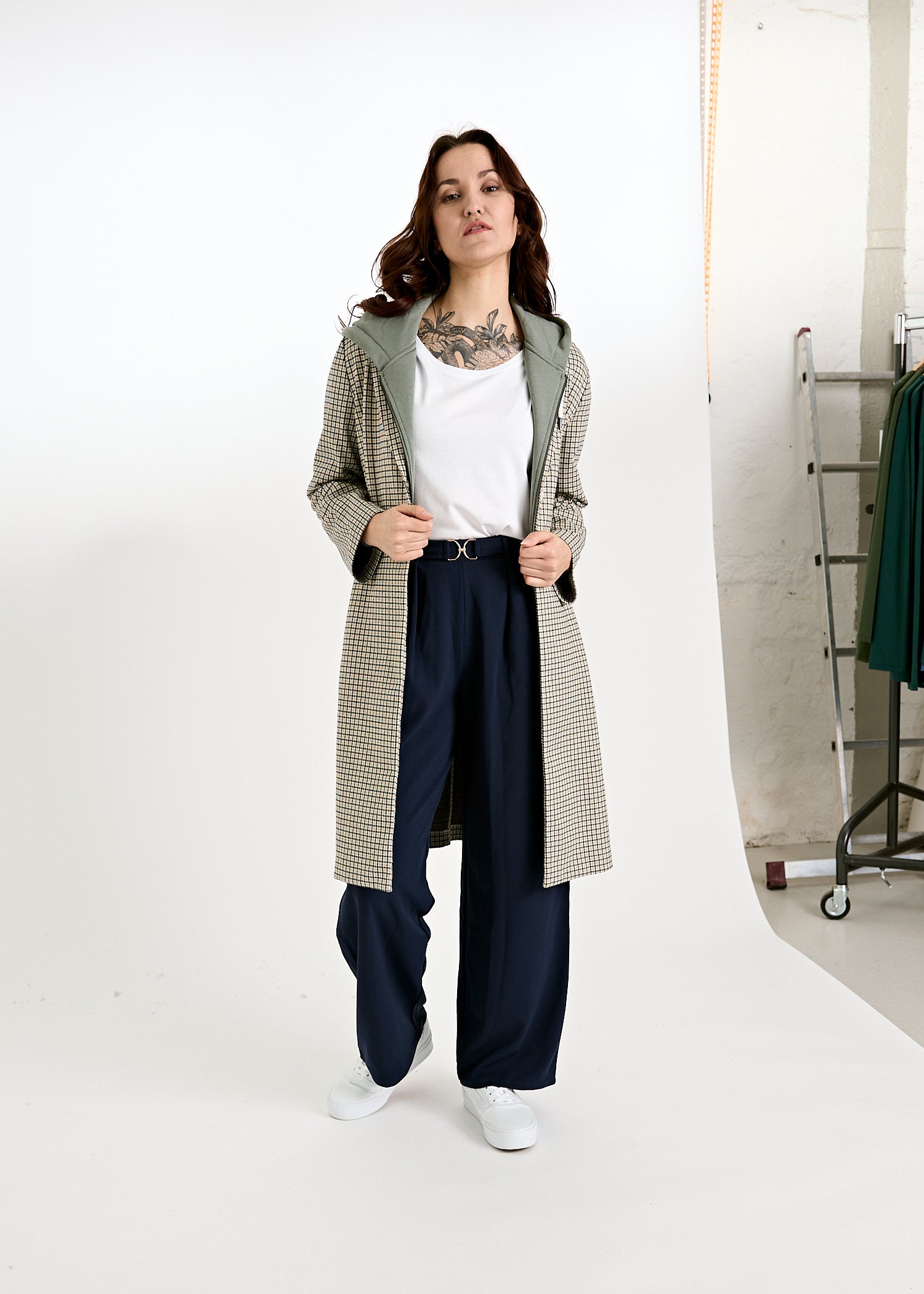 DAMEN ZIP-HOODIE SELINA AGAVE GREEN