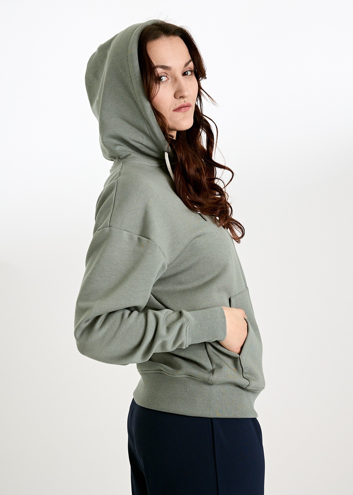 DAMEN ZIP-HOODIE SELINA AGAVE GREEN