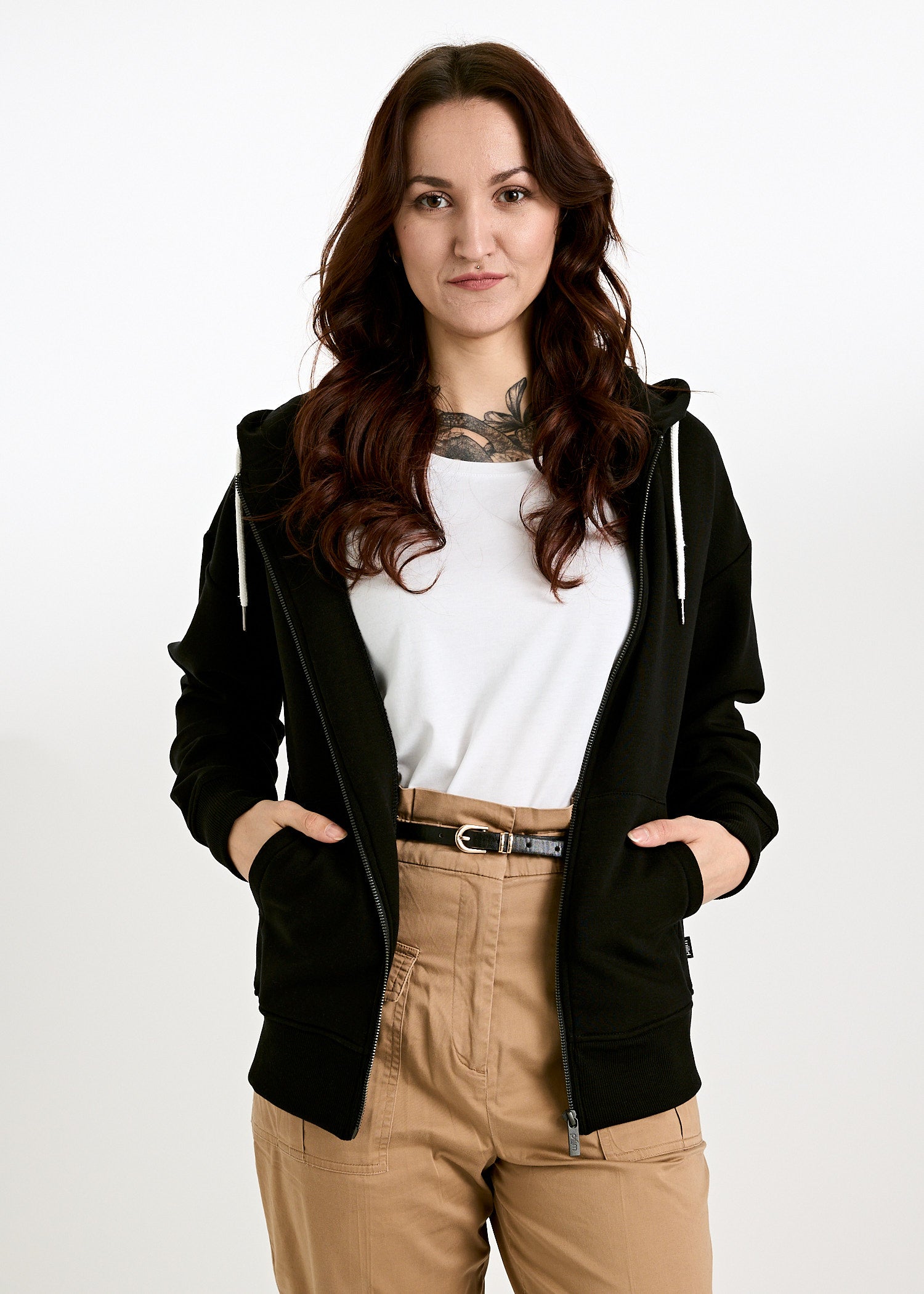 DAMEN SWEATJACKE SELINA BLACK