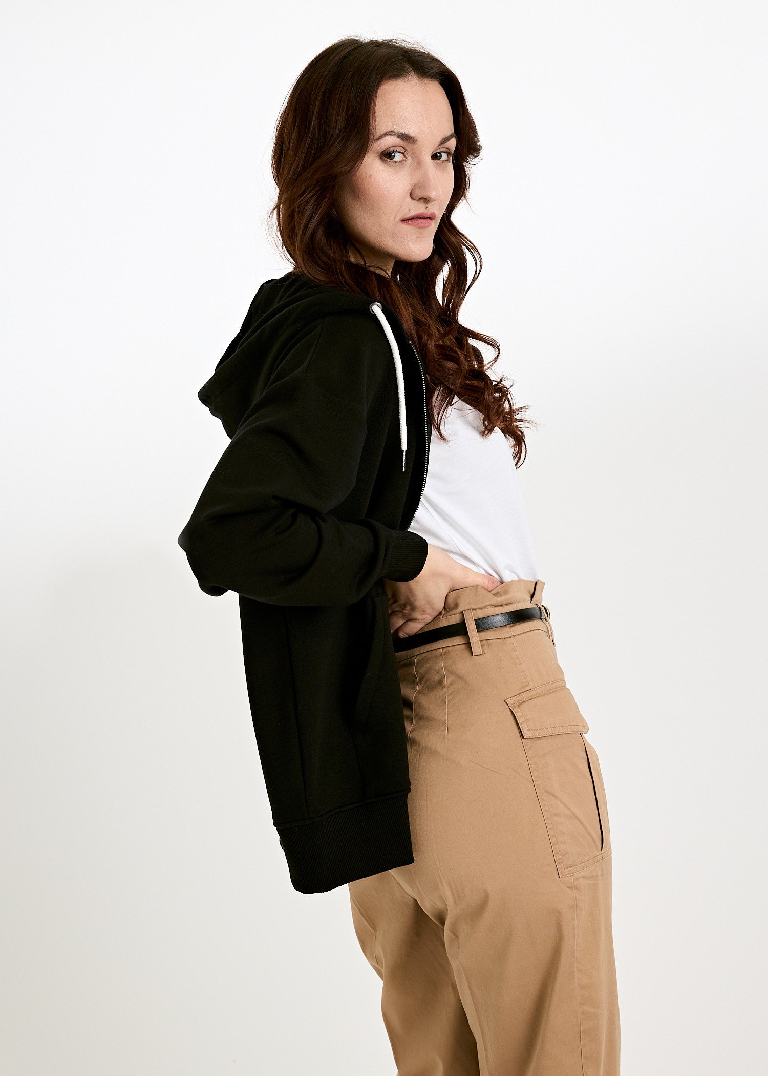 DAMEN SWEATJACKE SELINA BLACK