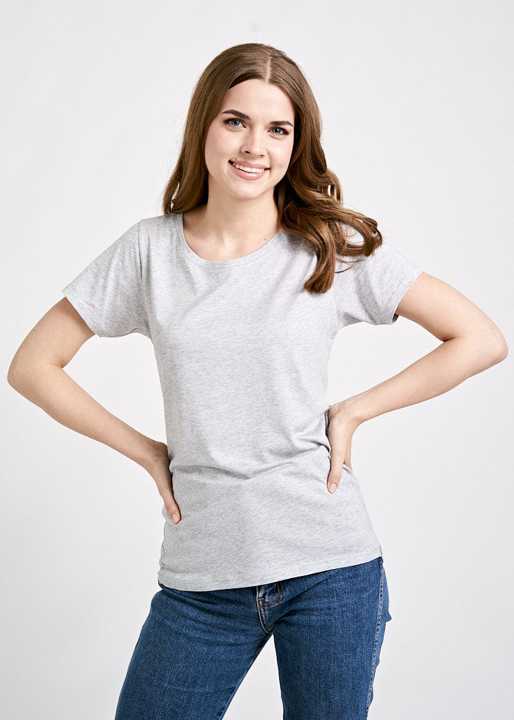 DAMEN WOODSHIRT REGULAR LENA GRAY MELANGE