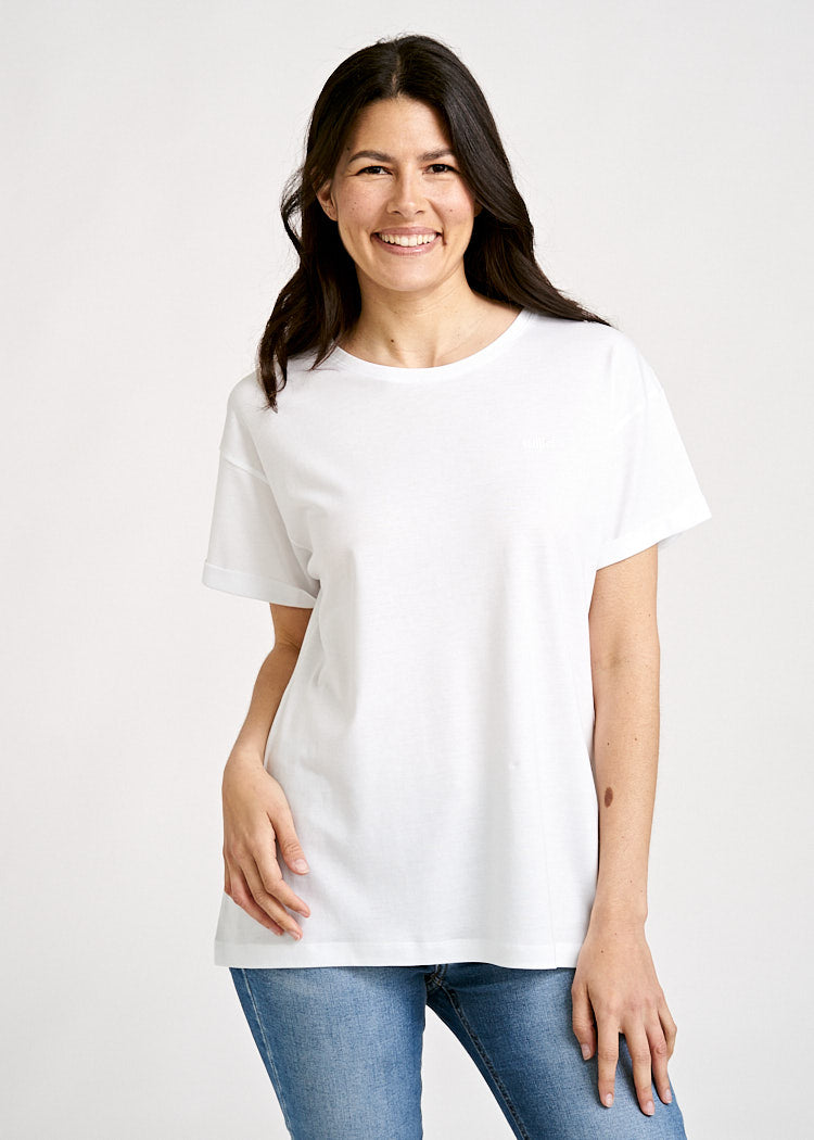 WOMEN'S WOODSHIRT TURN UP JANA WHITEBLUE