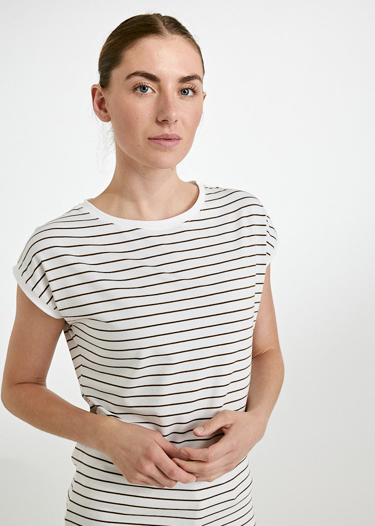 WOODSHIRT ELENA RAYAS DELGADAS OLIVA PARA MUJER