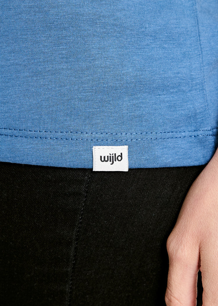DAMEN WOODSHIRT LOOSE LONGER TILDA BIJOUT BLUE