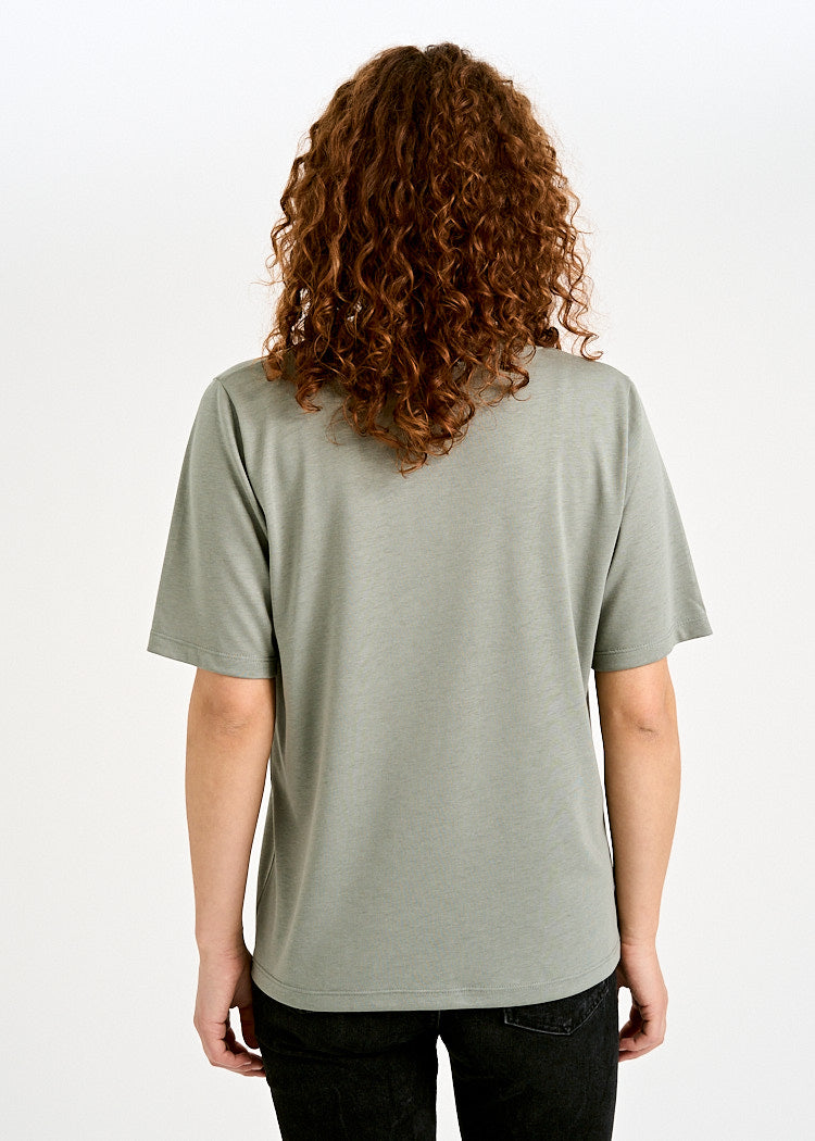 WOMEN'S WOODSHIRT LOOSE LONGER FRIDA AGAVE GREEN