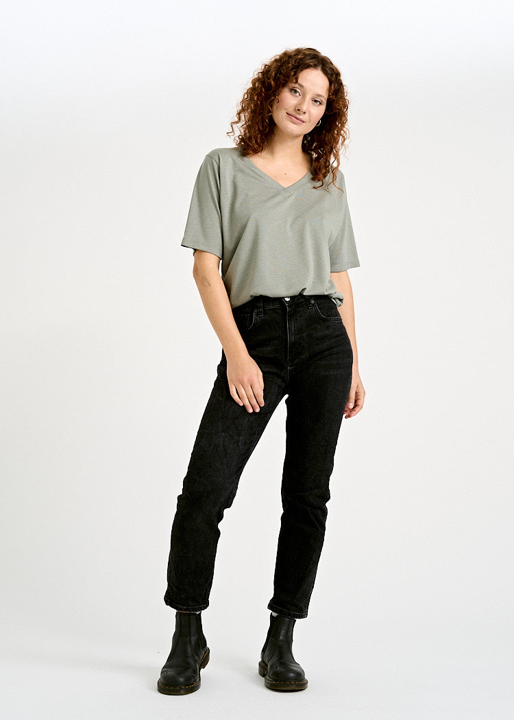 WOMEN'S WOODSHIRT LOOSE LONGER FRIDA AGAVE GREEN