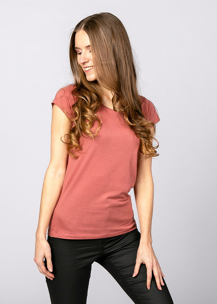 DAMEN WOODSHIRT SLIM SARAH ROSEWOOD
