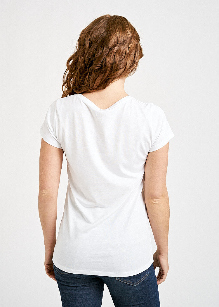 WOMEN'S WOODSHIRT SLIM SARAH BRIGHT WHITE