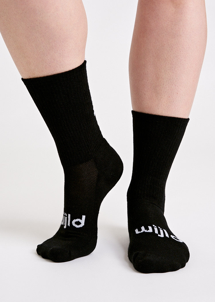 WOODSOCKS® TENNISSOCKEN RUN WIJLD BLACK