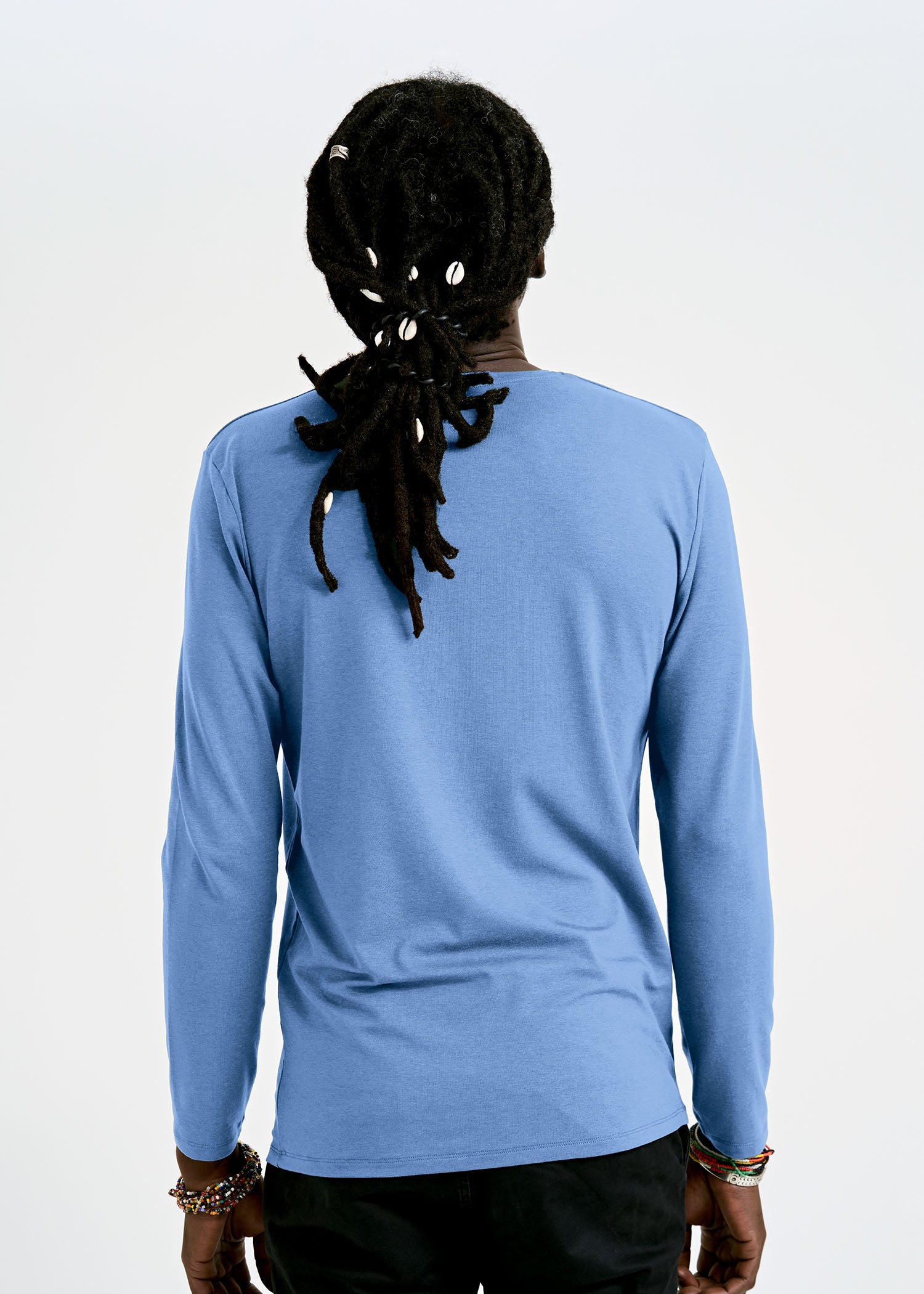 HERREN LANGARMSHIRT DAVID BIJOUT BLUE