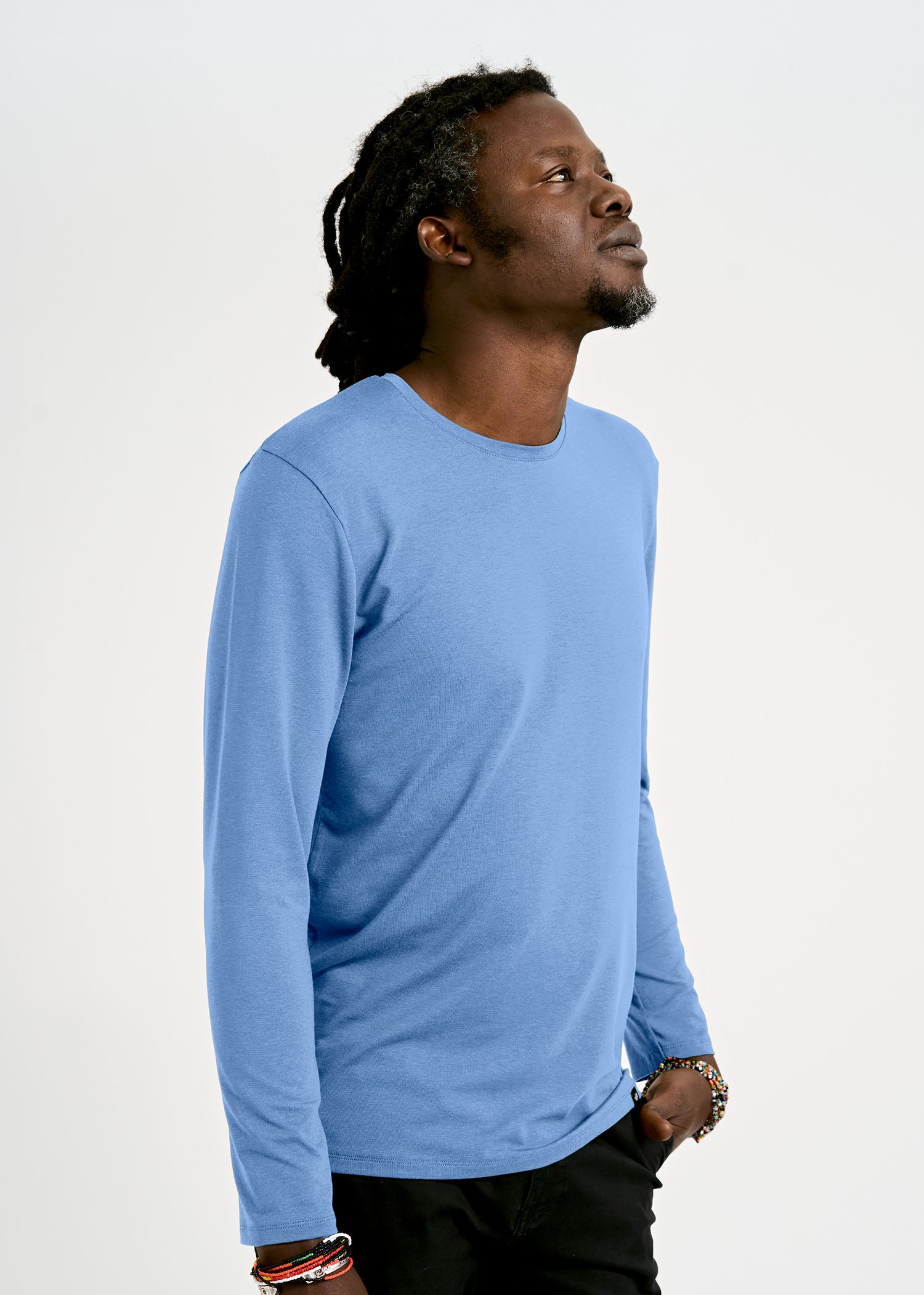 MEN'S LONG SLEEVE SHIRT DAVID BIJOUT BLUE
