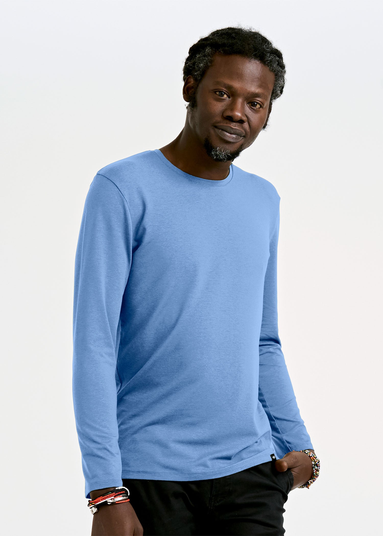 HERREN LANGARMSHIRT DAVID BIJOUT BLUE