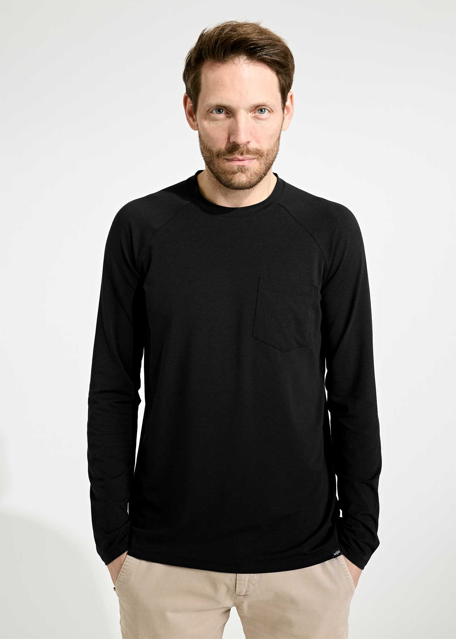 MEN'S LONG SLEEVE SHIRT HANS BLACK
