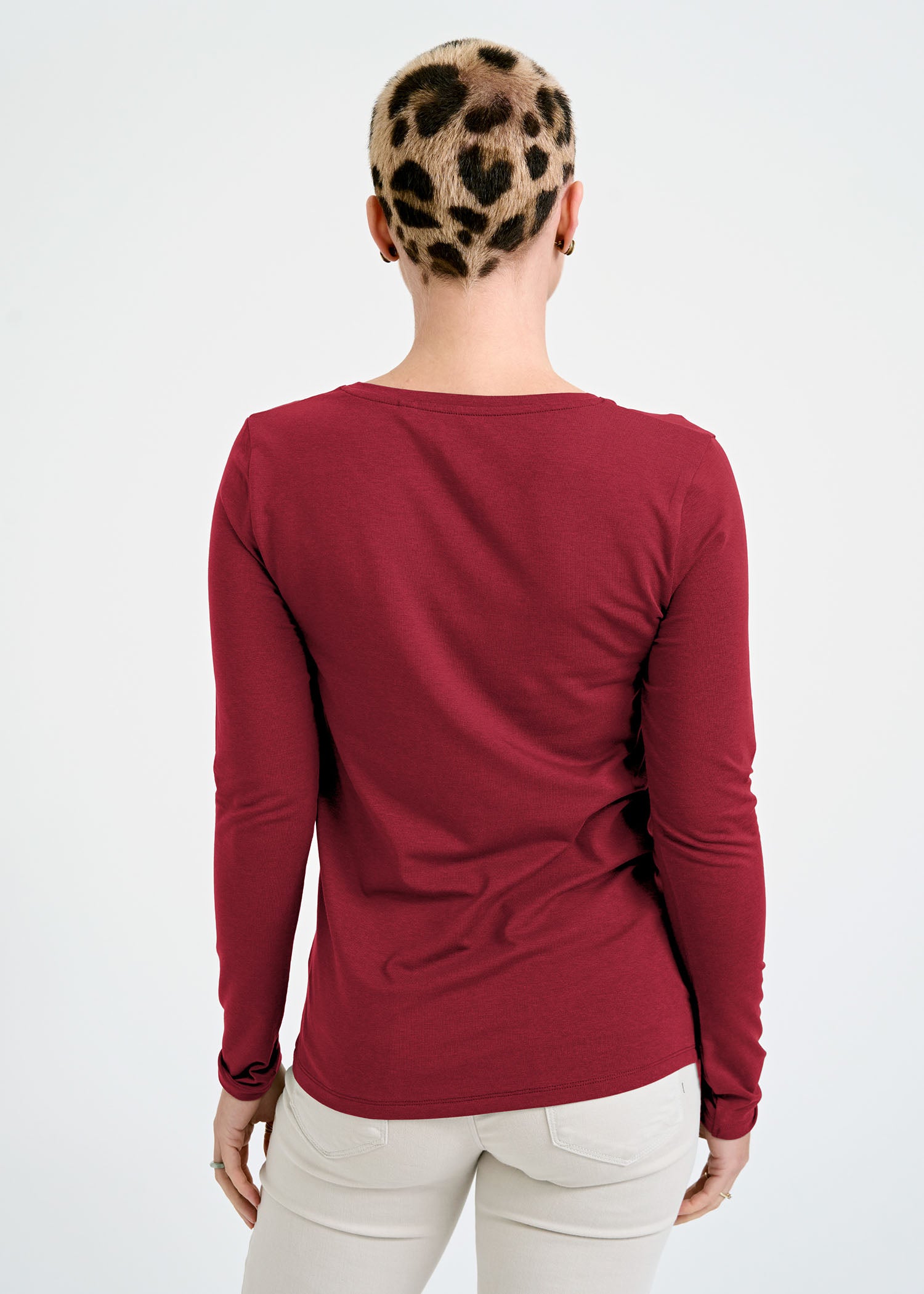 DAMEN LANGARMSHIRT MAYA TIBETAN RED