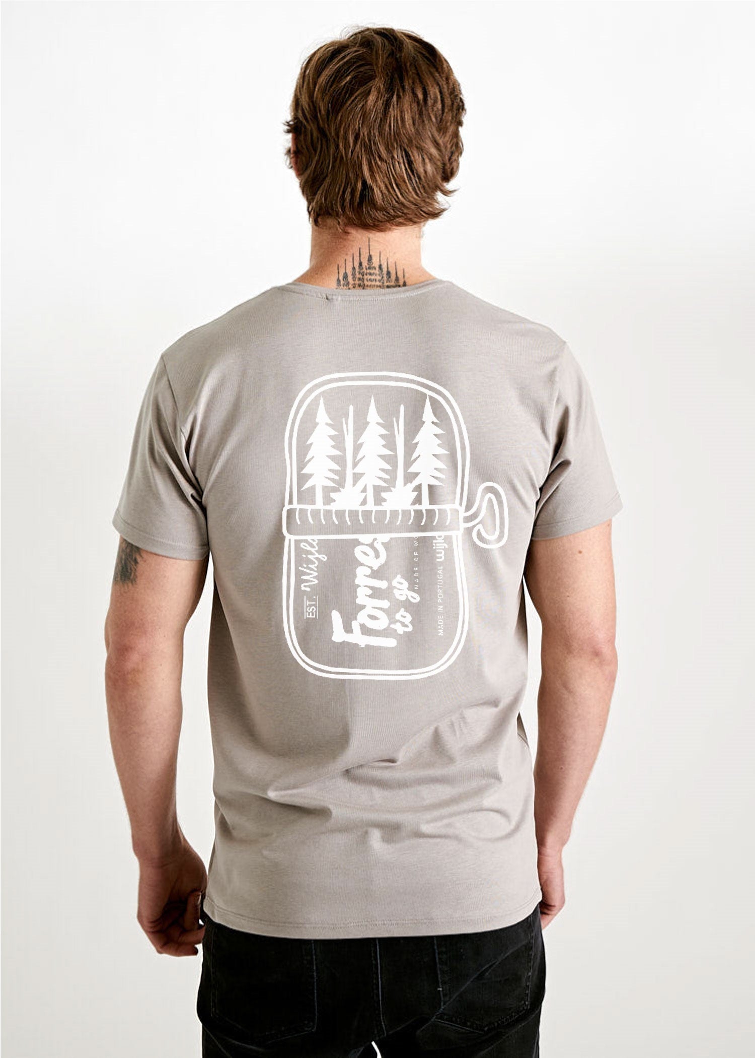 Herren Printshirt "Tin Full of Trees" Moon Rock