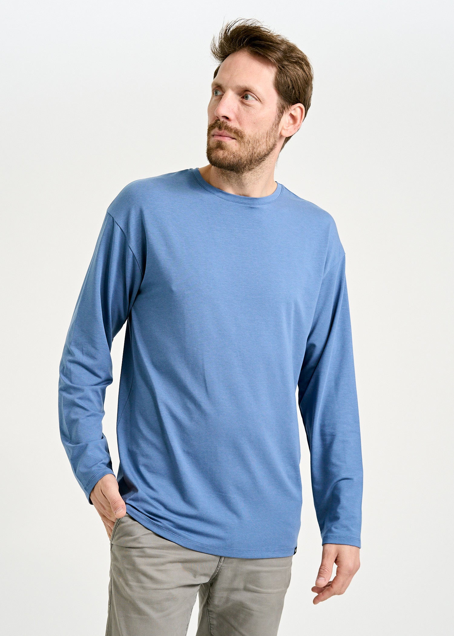 MEN'S LONG SLEEVE SHIRT OVERCUT CHRIS BIJOUT BLUE