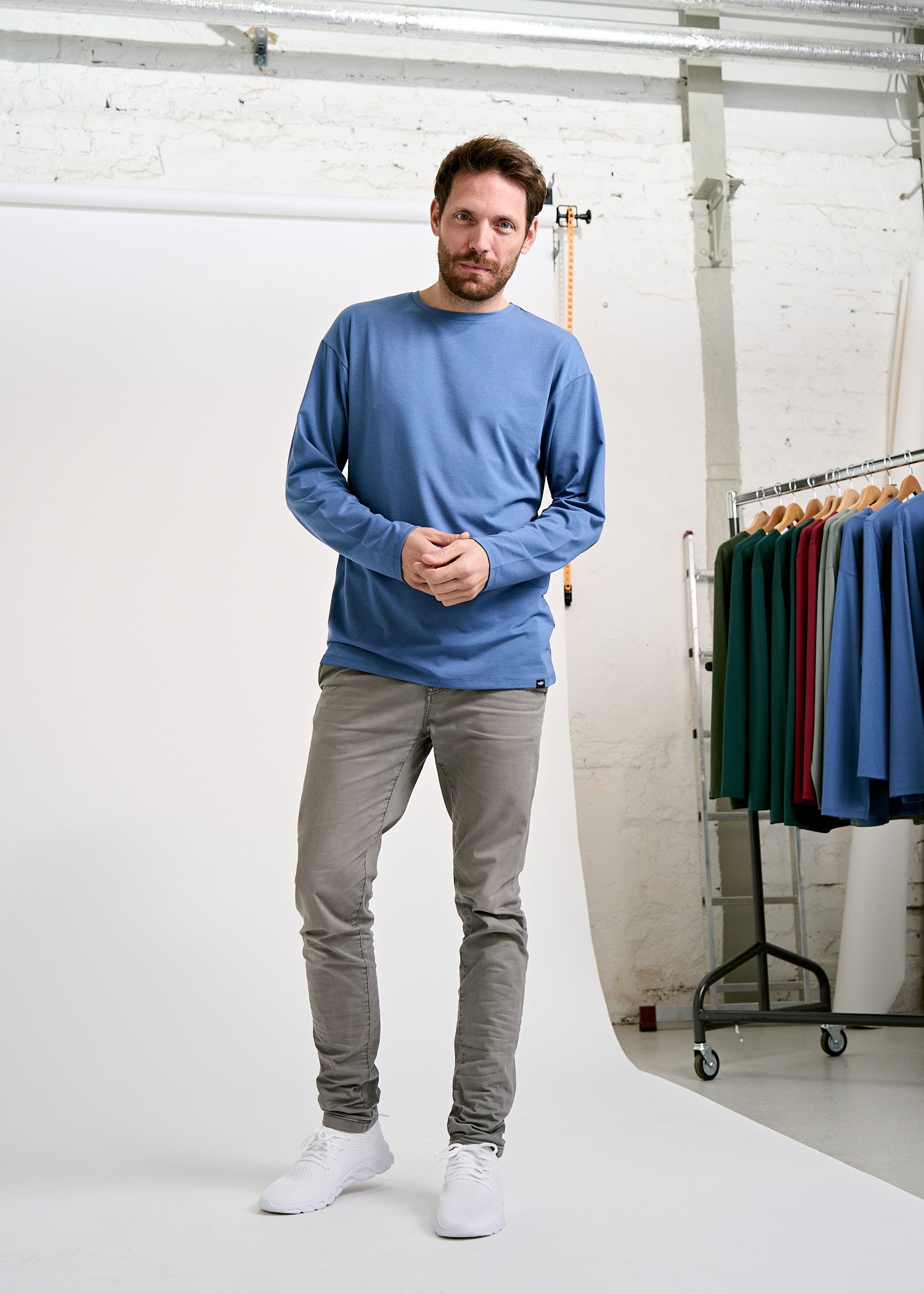 HERREN LANGARMSHIRT OVERCUT CHRIS BIJOUT BLUE