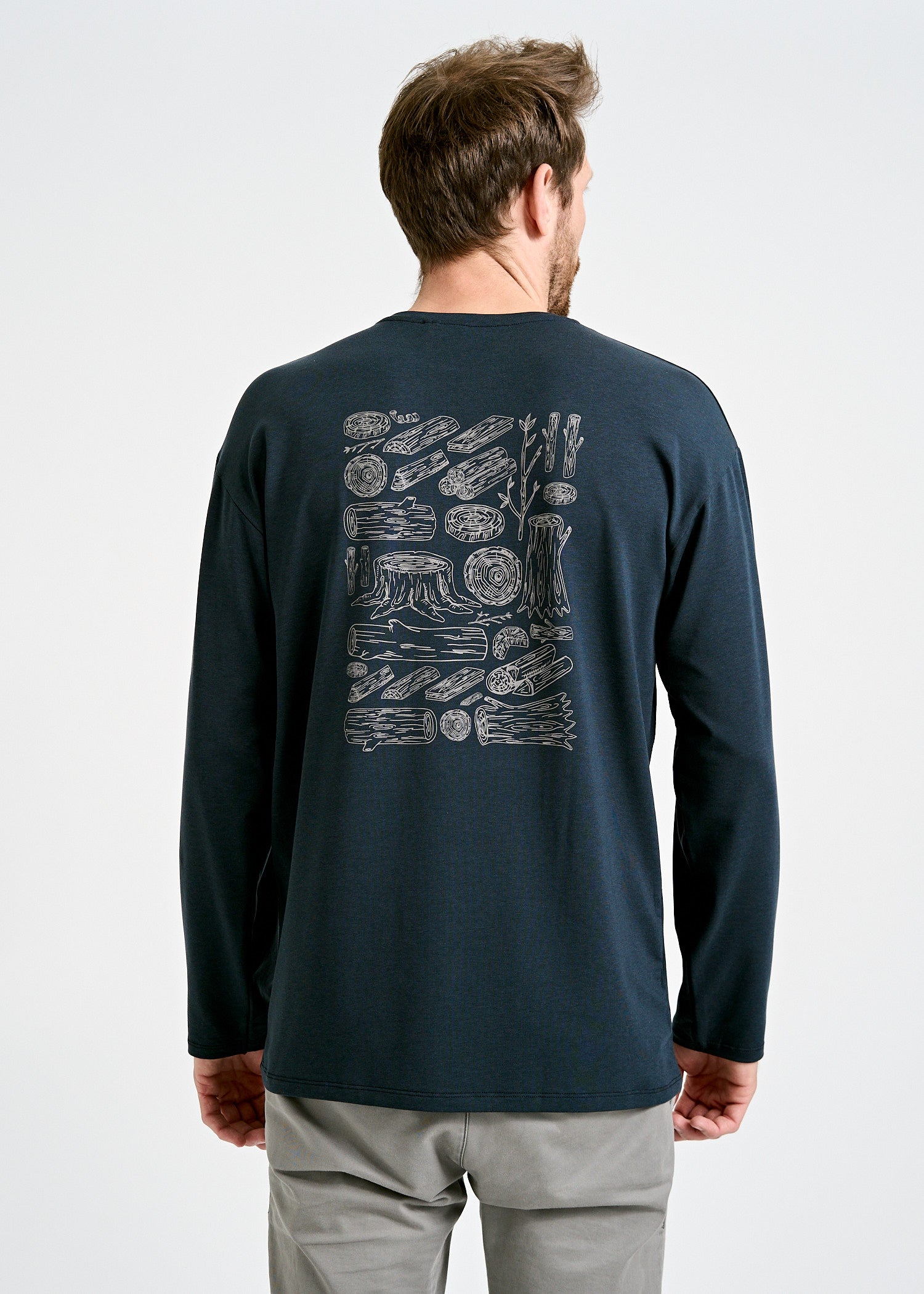 CAMISETA DE MANGA LARGA PARA HOMBRE OVERCUT CHRIS "WOOD THE F*CK"