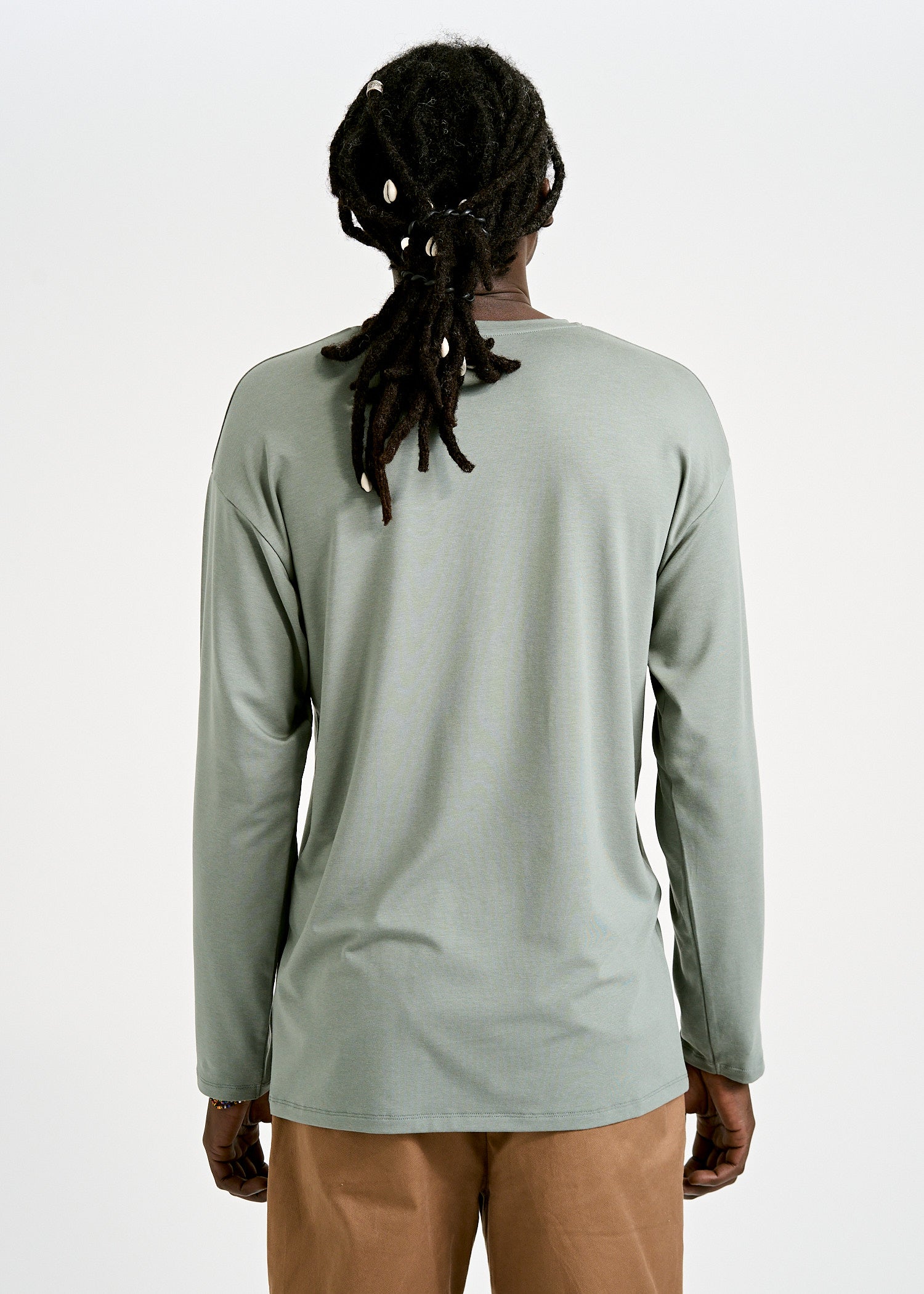 HERREN LANGARMSHIRT OVERCUT CHRIS AGAVE GREEN