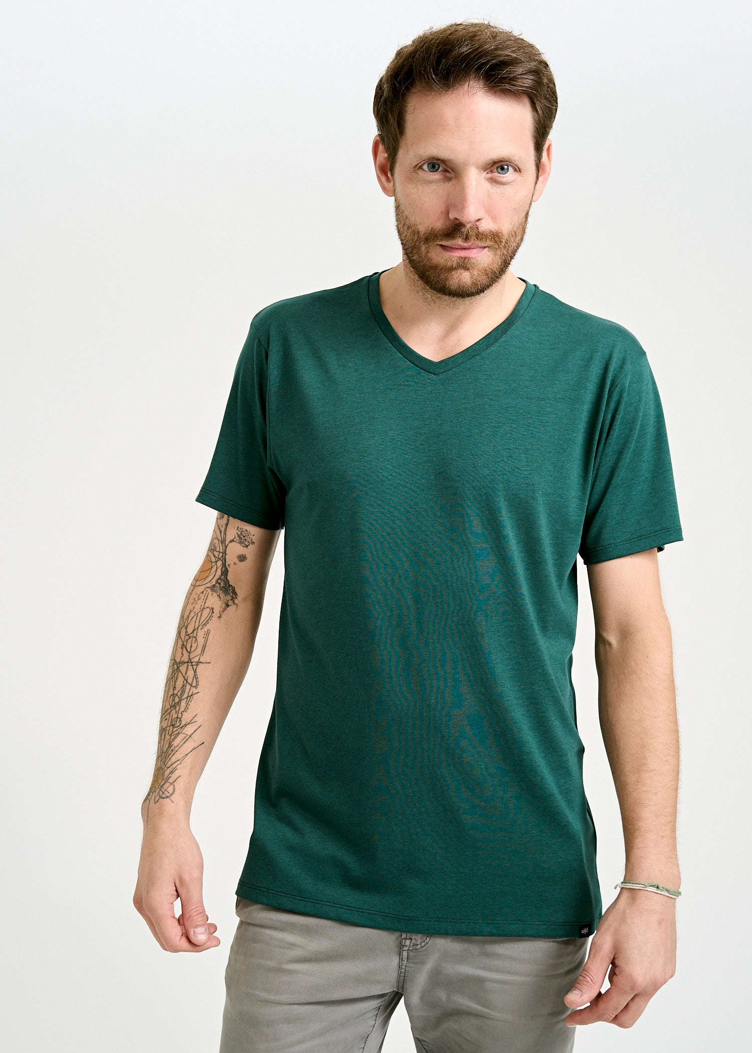 MEN'S WOODSHIRT V-NECK ALEX SEA MOSS