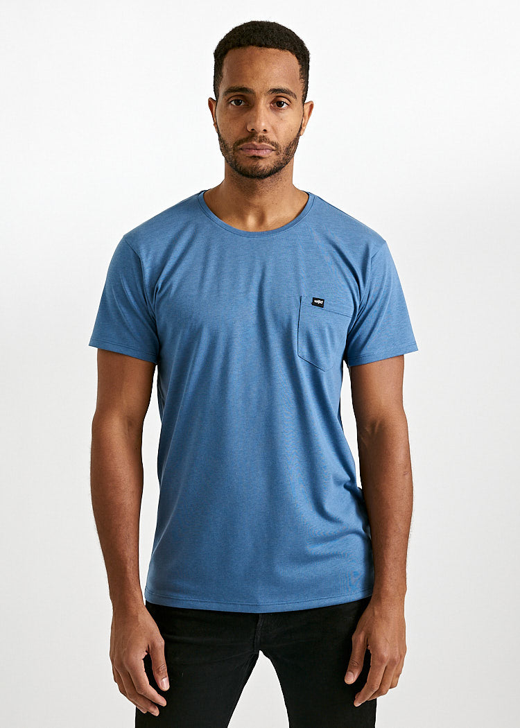 MEN'S WOODSHIRT POCKET ALEX BIJOUT BLUE