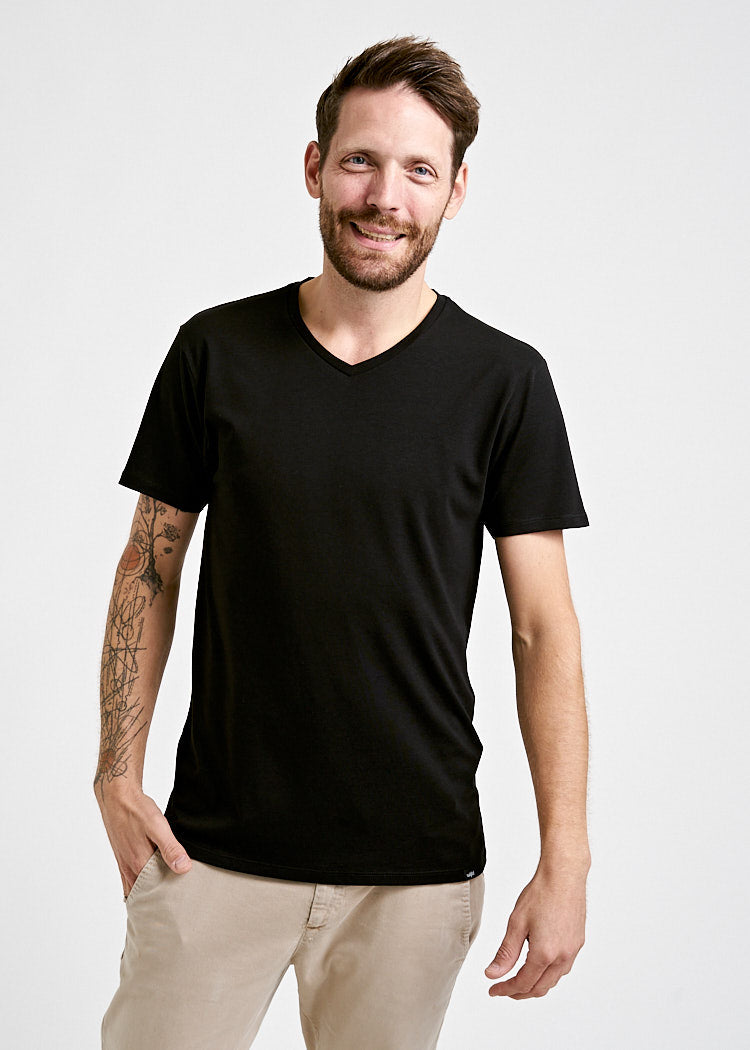 MEN'S WOODSHIRT V-NECK ALEX BLACK