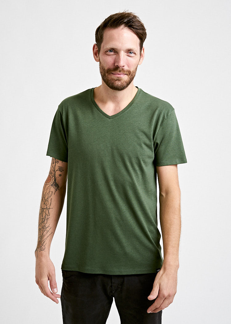 MEN'S WOODSHIRT V-NECK ALEX BLACK FOREST