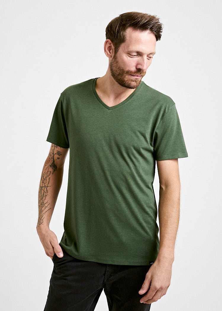 HERREN WOODSHIRT V-AUSSCHNITT ALEX BLACK FOREST