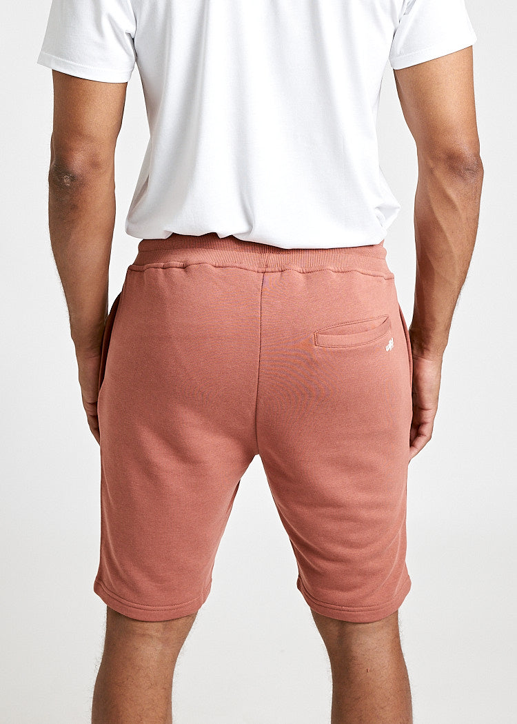 HERREN SWEAT SHORTS COPPER RED