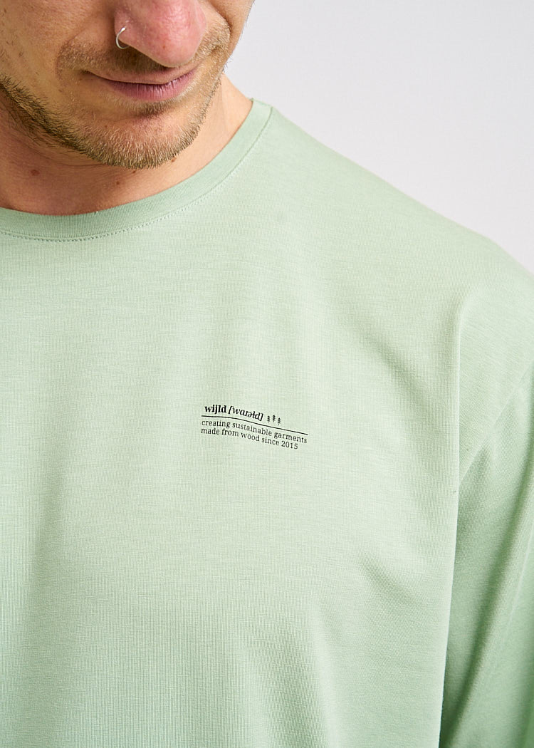 HERREN WOODSHIRT LOOSE TEE BASIL