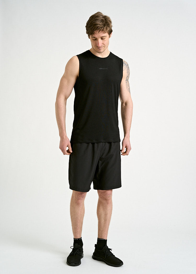 HERREN SPORTSHIRT ARIAN SLEEVELESS BLACK