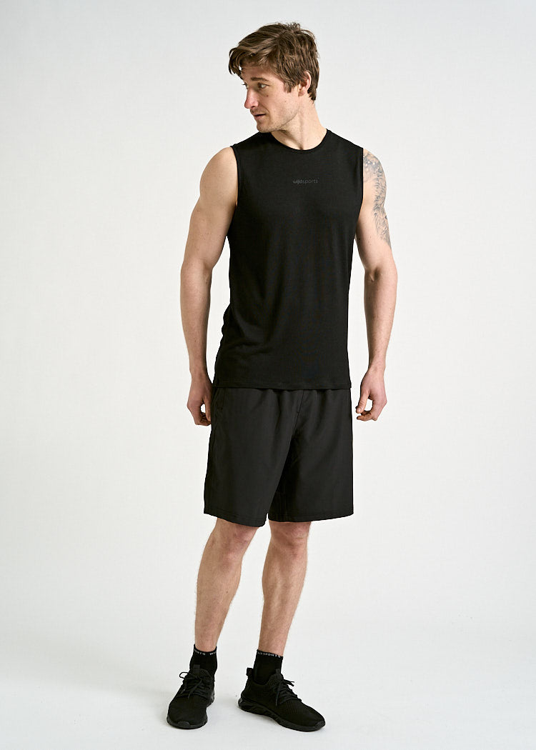 HERREN SPORTSHIRT ARIAN SLEEVELESS BLACK