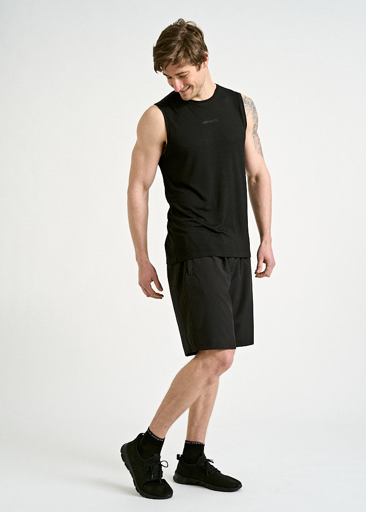 HERREN SPORTSHIRT ARIAN SLEEVELESS BLACK