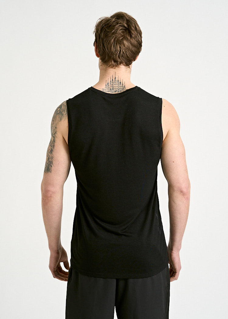 HERREN SPORTSHIRT ARIAN SLEEVELESS BLACK