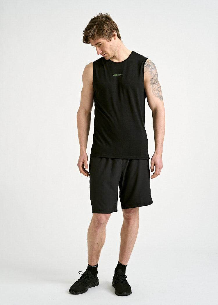 HERREN SPORTSHIRT ARIAN SLEEVELESS BLACK