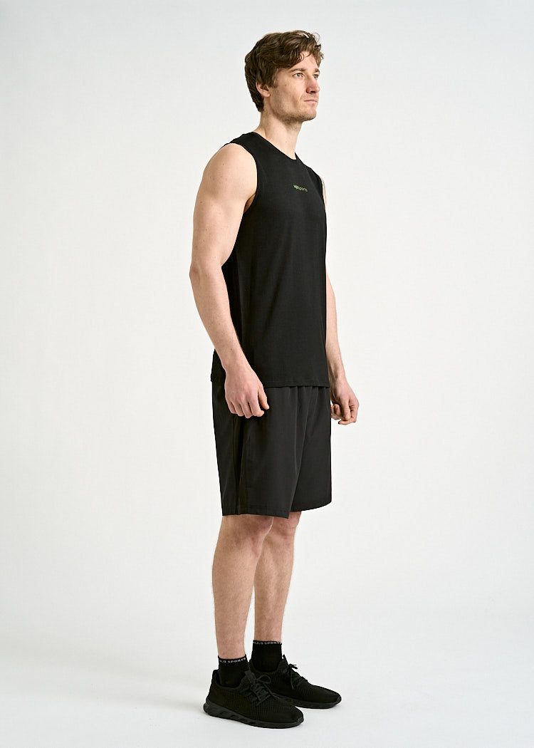 HERREN SPORTSHIRT ARIAN SLEEVELESS BLACK