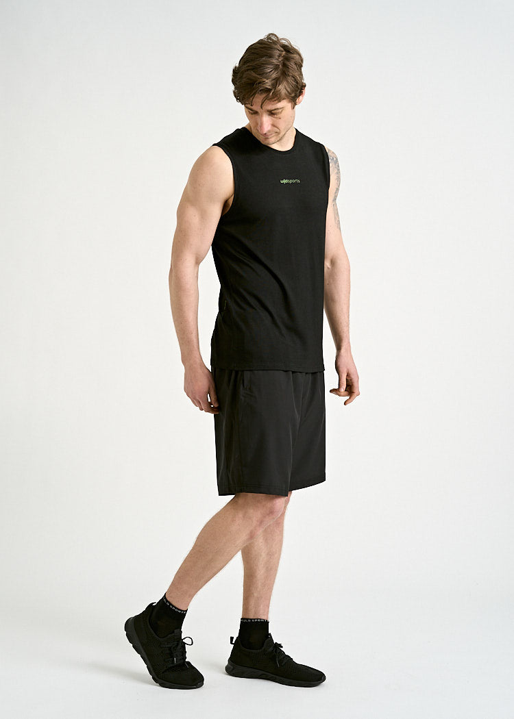 HERREN SPORTSHIRT ARIAN SLEEVELESS BLACK