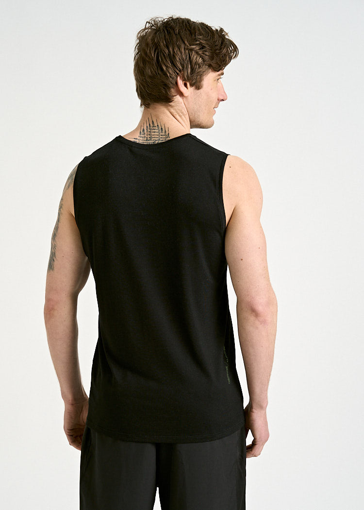 HERREN SPORTSHIRT ARIAN SLEEVELESS BLACK