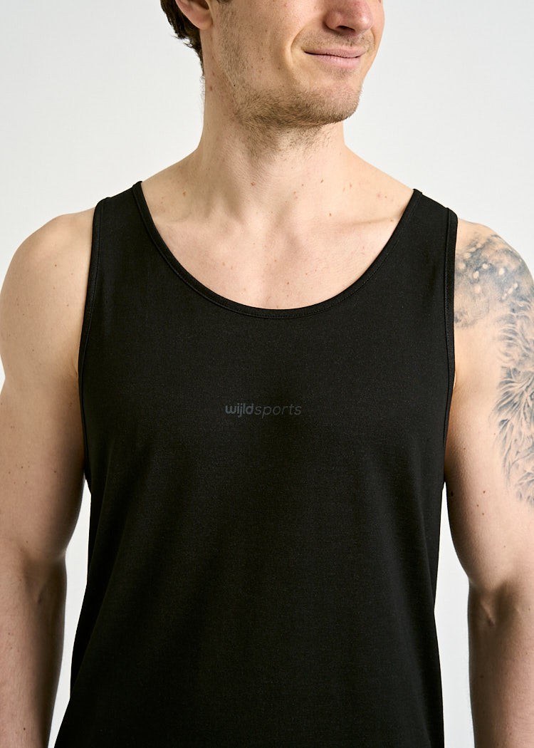 HERREN SPORT TANK TOP PETER BLACK GRAY