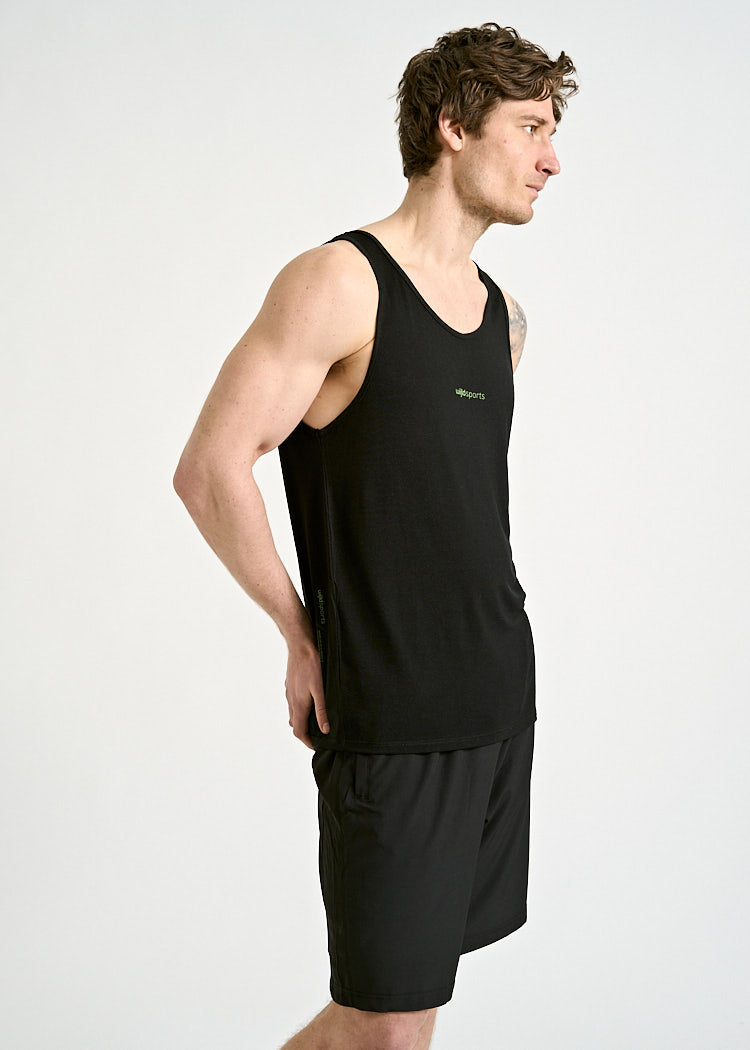 HERREN SPORT TANK TOP PETER BLACK GREEN