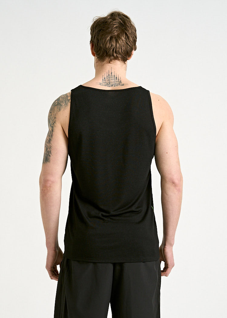 HERREN SPORT TANK TOP PETER BLACK GREEN